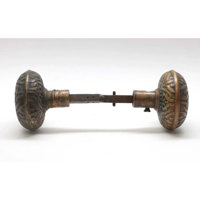 Traditional Antique 4 Fold Bronze Mallory Wheeler Vernacular Door Knobs For Sale - Image 3 of 4