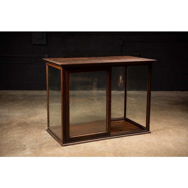 Antique Wood and Glass Display Case For Sale In Chicago - Image 6 of 9
