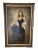 Signed and Framed Oversized Vintage Portrait of a Lady For Sale