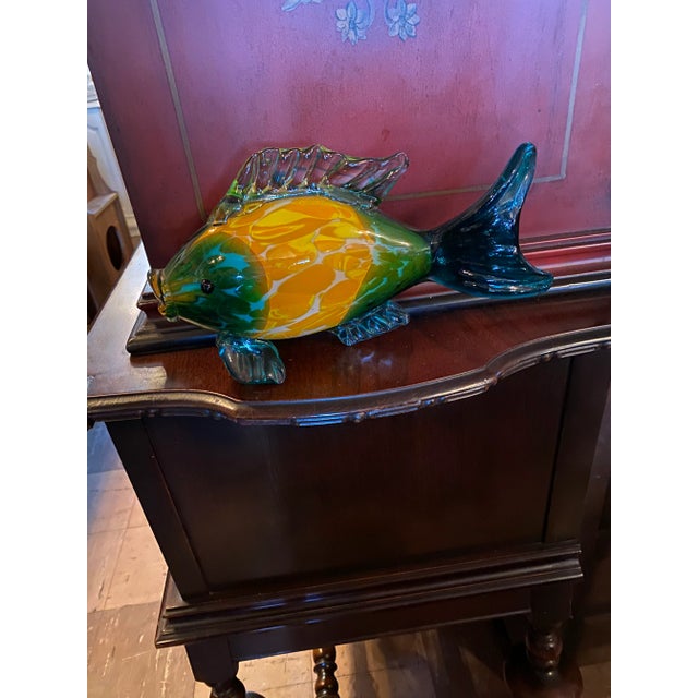 1960s Large Glass Fish Sculpture For Sale - Image 5 of 6