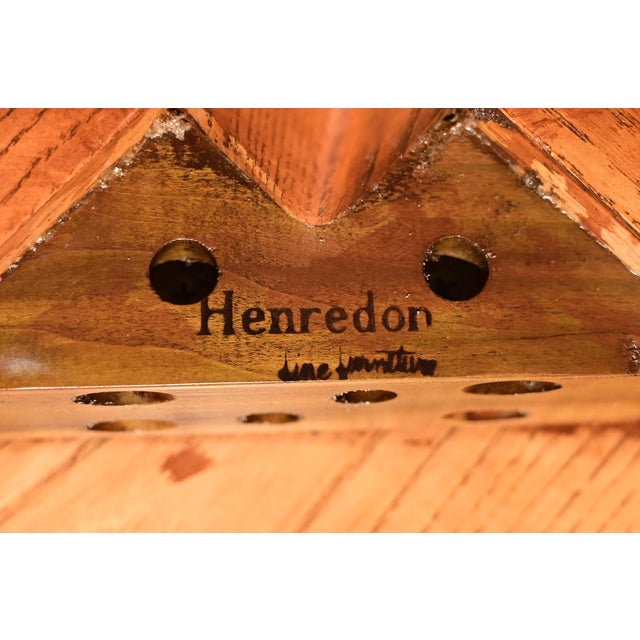 Henredon Mid-Century Modern Burl Wood Parsons Dining Table, Newly Refinished For Sale - Image 11 of 12