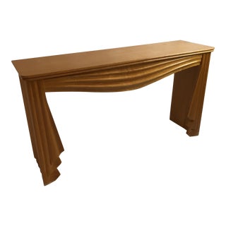 Carved Wood Swag Console Table For Sale