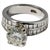 Modern 18 Karat White Gold, 2.62 Brilliant Cut Diamond 3.75 Total Carat Weight Ring For Sale - Image 3 of 10