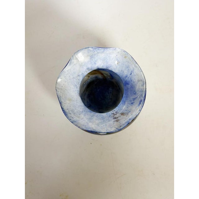 Italian Blue Glass Vase, Italy, 1970s For Sale - Image 11 of 12