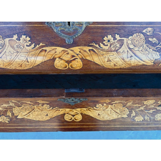 Wood Dutch Marquetry Display Cabinet / Vitrine For Sale - Image 7 of 9