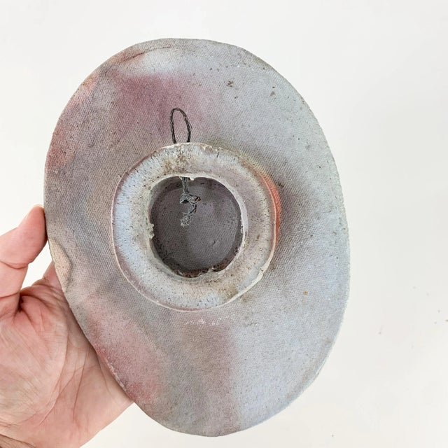 Mid 20th Century Vintage Handmade Mid Century Pottery Wall Plaque Pastel Dancing Figures For Sale In Baltimore - Image 6 of 9