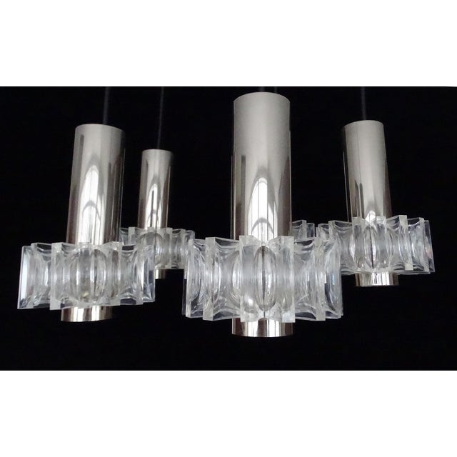 Vintage Space Age Pendant Light in Chrome Plating, Steel and Acrylic Glass from Honsel, 1970s For Sale - Image 13 of 17
