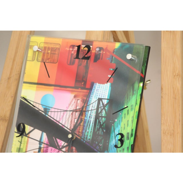 Plastic New York Decor Wall Clock, 1990s For Sale - Image 7 of 10