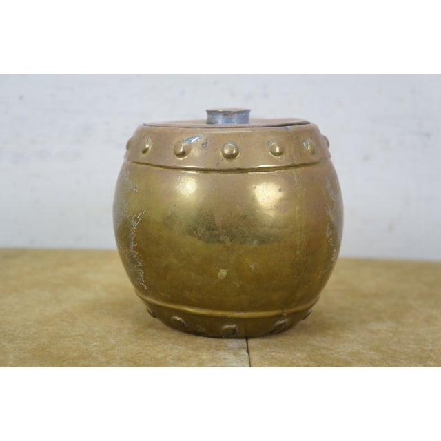 Copper Antique Japanese Dovetailed Copper Dragon Tobacco Tea Snuff Storage Jar Caddy 6" For Sale - Image 8 of 12