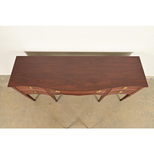 Kindel Furniture Federal Inlaid Mahogany Sideboard Credenza, Newly Refinished For Sale - Image 14 of 17
