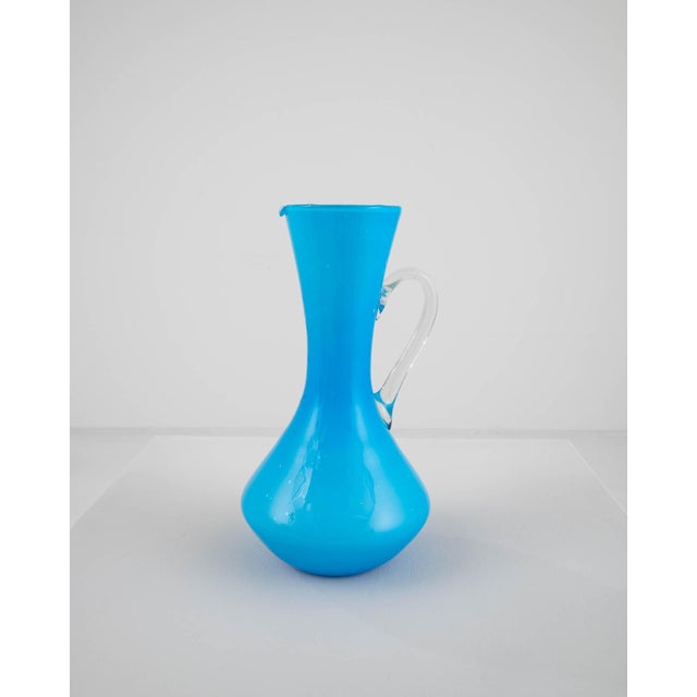 20th Century Italian Blue Glass Jug For Sale - Image 16 of 18