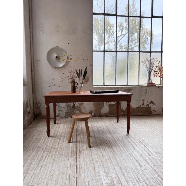 1950s Cherrywood Table with Turned Legs, 1950s For Sale - Image 5 of 18