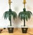 Hollywood Regency Pair of Hollywood Regency Polychromed Tole Palm Tree Topiary Lamps, Circa 1970s For Sale - Image 3 of 14
