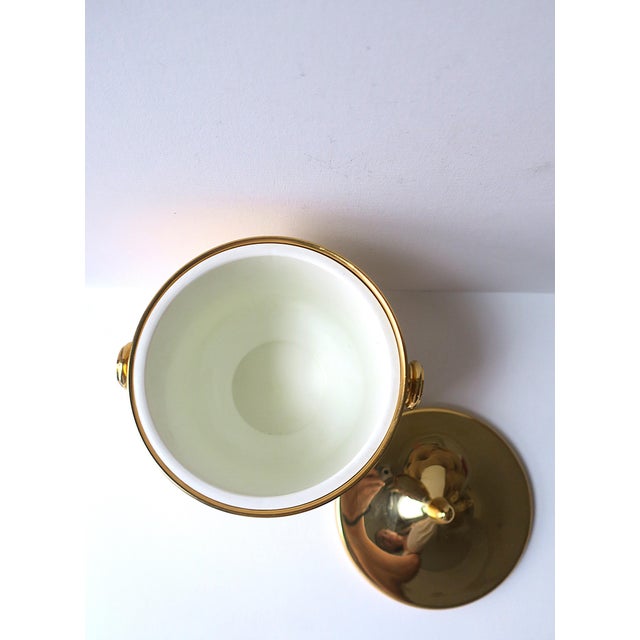 Italian Gold Plated Ice Bucket Wine Cooler For Sale In New York - Image 6 of 11
