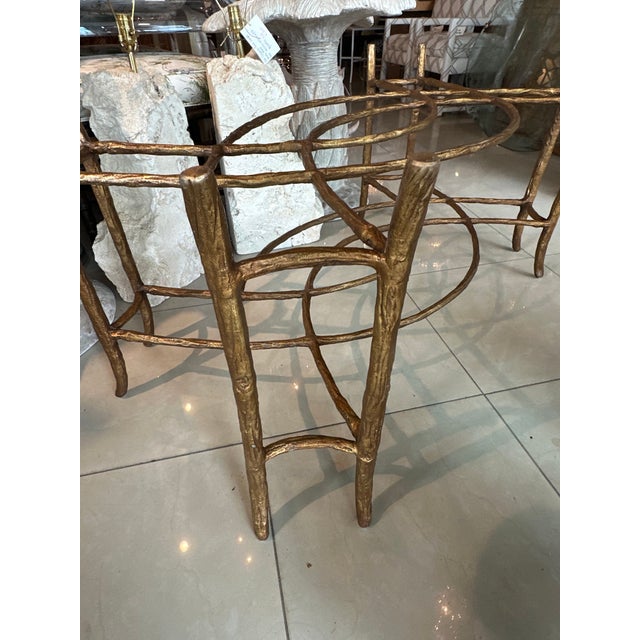 Vintage Chinoiserie Dennis & Leen Faux Bois Gilt Bronze Coffee Cocktail Table For Sale - Image 12 of 12