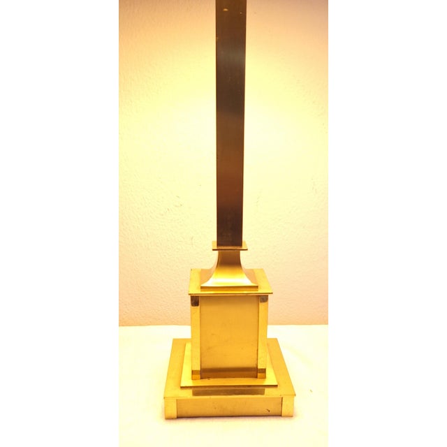 Metal Large Vintage Table Lamp with Brass Base and Shade from Lamplove, 1970s For Sale - Image 7 of 9