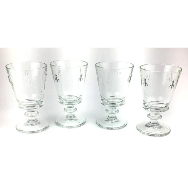Vintage Paris Musees Bumblebee Design All Purpose Glass Set For Sale - Image 13 of 13