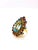 Bochic “Capri” Vintage Ruby, Tanzanite & Diamond Ring Set In 18K Gold & Silver Natural Blue Pear Shape Topaz 14 carats...