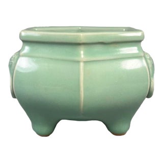 Longquan Celadon Hexagonal Censer, Chinese Ceramic Incense Burner For Sale
