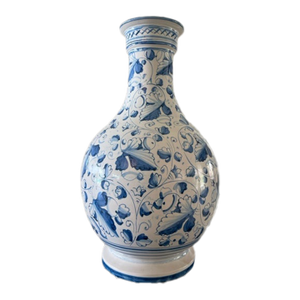 Blue & White Viintage Italian Pottery Vase