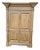 Monumental Blonde Wood Armoire Cabinet For Sale