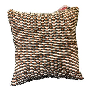 Shore Studios "Moonstone" Bold Weave Woven Silicone Outdoor/Indoor Floor Pillow For Sale