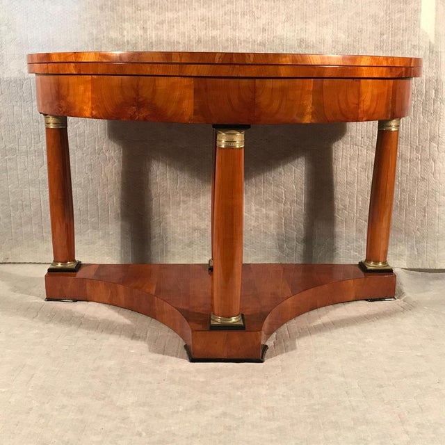 Biedermeier Demi-Lune Table, 1810s For Sale - Image 5 of 11