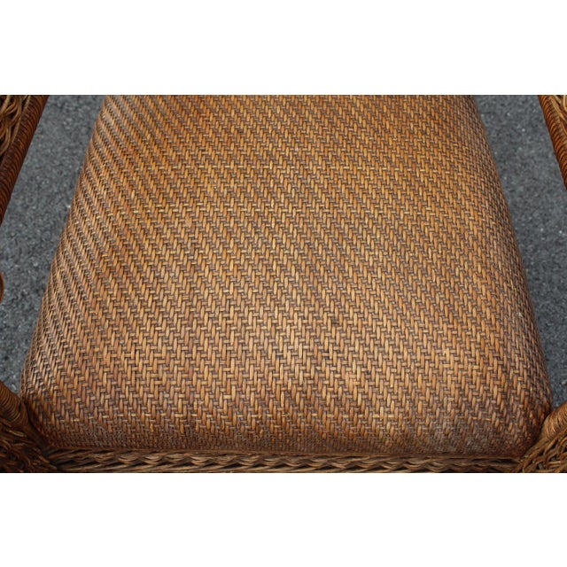 Antique Heywood Brothers & Company Wicker Rocking Chair For Sale - Image 10 of 18