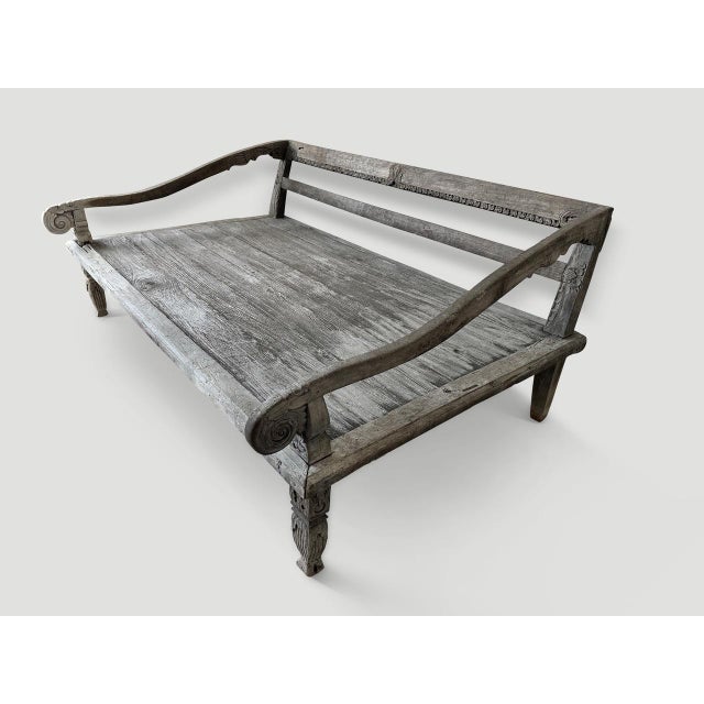 Off-white Museum Quality Rare Antique Day Bed For Sale - Image 8 of 18