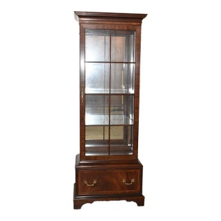 Henkel Harris Mahogany Chippendale Display Cabinet Style 2301 For Sale