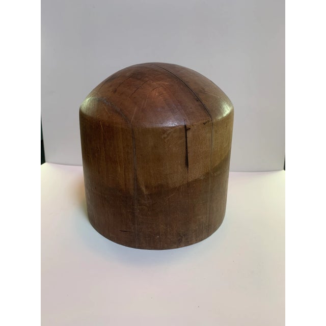 French Vintage Diamond Wooden Hat Mold For Sale - Image 3 of 8