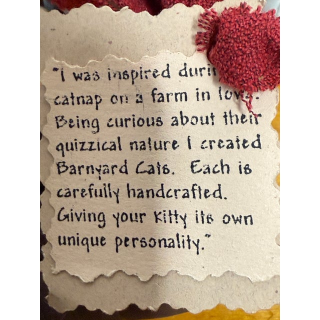 Gray Vintage Handmade Barnyard Cat by Fergie Lightfoot For Sale - Image 8 of 10