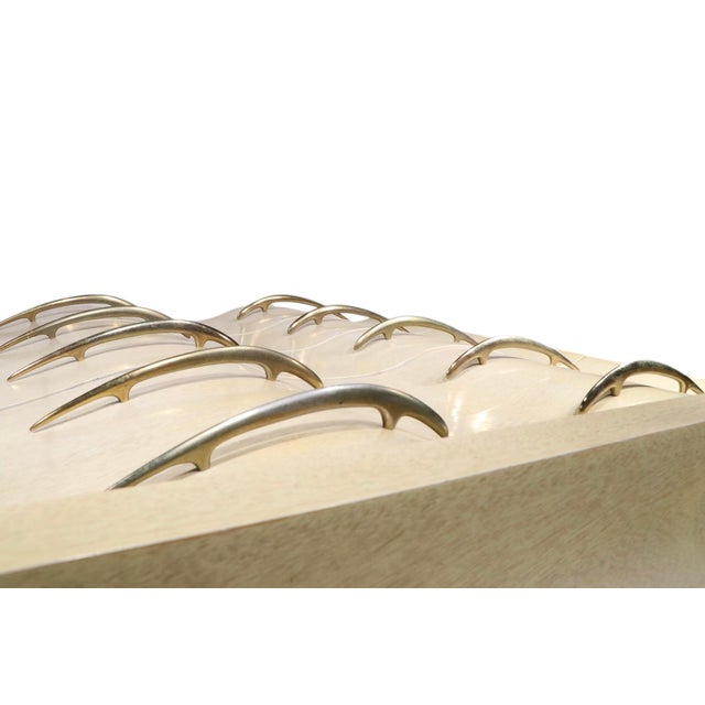 Light Gray Mid Century Hollywood Regency Style Kent Coffey Five Drawer Chest the Parkdale Series Circa 1950/60's For Sale - Image 8 of 10