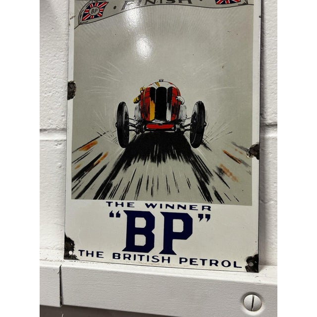 Bp Petrol Advertising Heavy Enamel Sign For Sale - Image 6 of 8