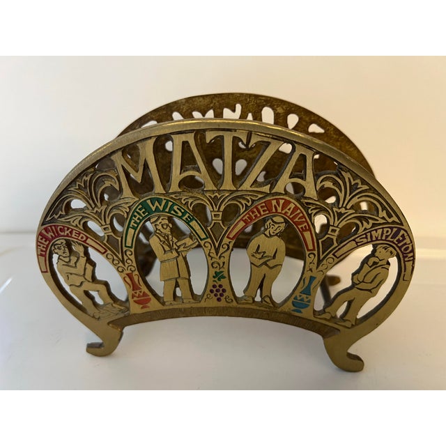 Mid 20th Century Mid 20th Century Brass Matzah or Napkins Holder From Israel For Sale - Image 5 of 9