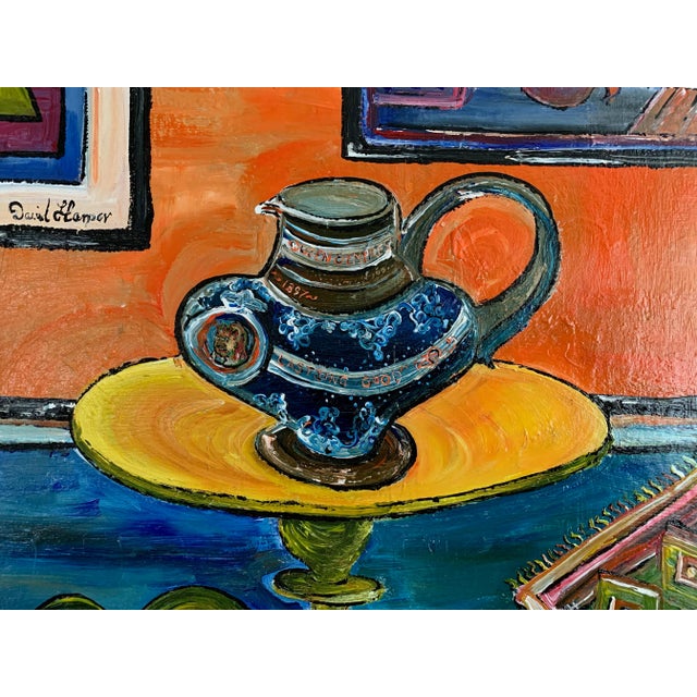 2020s "Victorian Vase" Contemporary Still Life Acrylic Painting by David Harper For Sale - Image 5 of 5