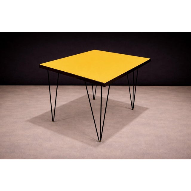 Wood Table in Hardwood & Iron, Unknown 1950s For Sale - Image 7 of 9