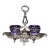 Late 19th Century Double Salt Cellar With Cobalt Blue Glass Liners, Rococo Revival For Sale