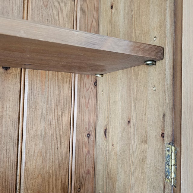 Vintage English Pine Kitchen Dresser With Plate Rack & Wine Storage For Sale - Image 15 of 17