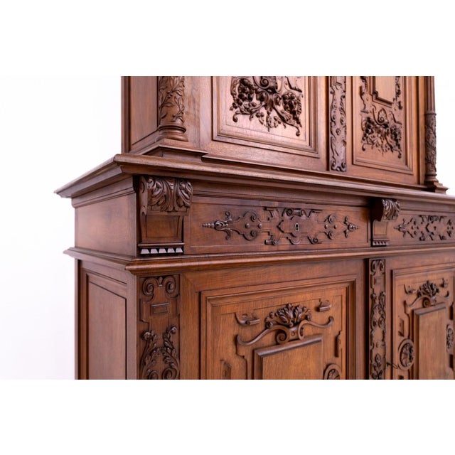 Brown Antique French Majestic Cabinet, 1880 For Sale - Image 8 of 11