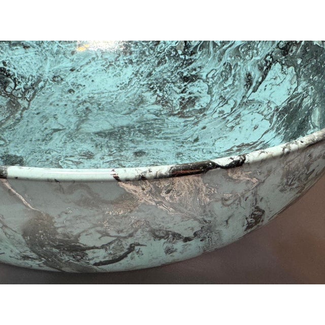 Mid 20th Century Santa Anita Ware Mist Turquoise & Platinum