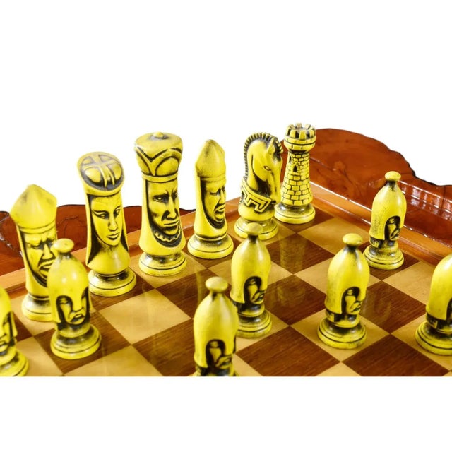 Custom Made Reversible Chess and Backgammon Live Edge Game Table For Sale - Image 9 of 13