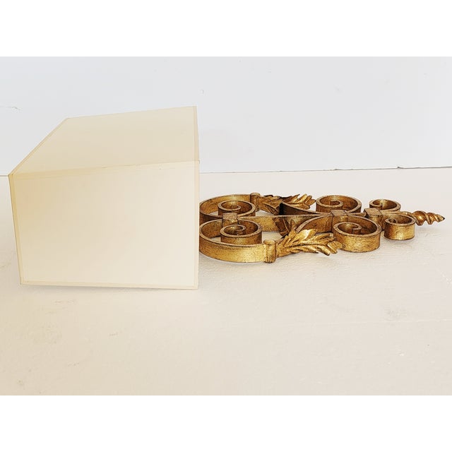 Gold Visual Comfort Gilt Iron Wall Sconces - a Pair For Sale - Image 8 of 16