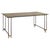 1990s French Brutalist WroughtIron Gold Leaf Dining Table by Jean-Jacques Argueyrolles For Sale