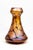 Amber-Orange Vases in Iridescent Molded Glass with Wavy Relief Decor from Pallme-König & Habel, Bohemia, 1900s, Set of 2,...