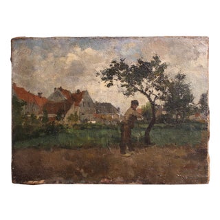 Henri Louis Ludwig, Impressionist Landscape, 1890, Oil on Canvas For Sale