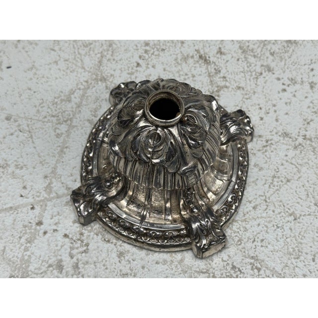 French Victorian, Chandelier, Etched Glass, Silver Plated, 19th Century For Sale - Image 17 of 17