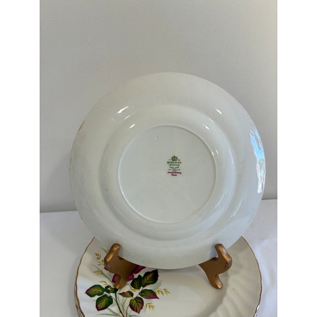 Vintage Ridgway Ironstone Anniversary Rose Dinner Plates, England – Set of 3 For Sale - Image 9 of 10