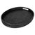 Wood Artifacts Rattan Oval Tray With Cutout Handles in Tudor Black - 18" For Sale - Image 7 of 9