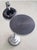 Original French Art Deco smoking table with shelf, match holder and ashtray. The base shows dents.